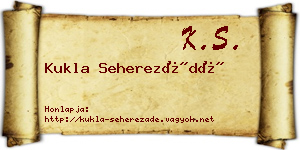 Kukla Seherezádé névjegykártya